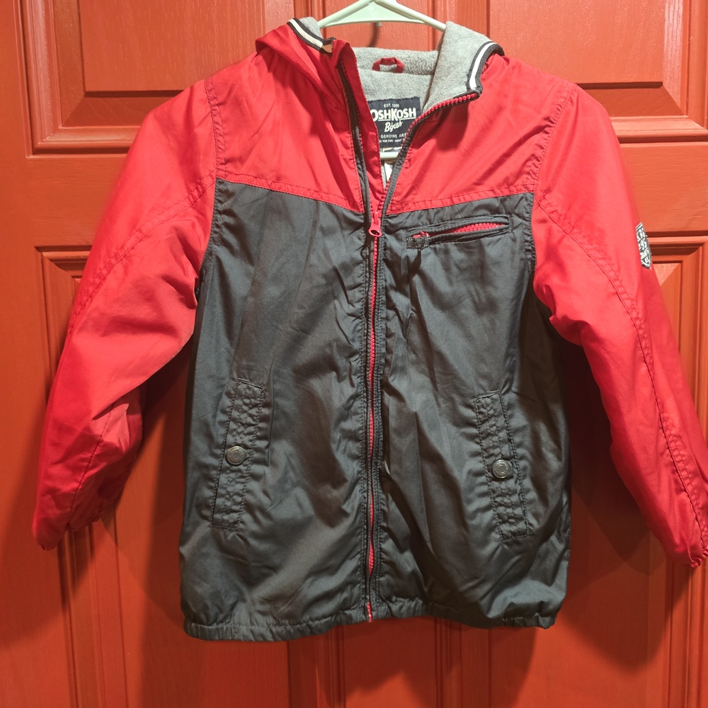 OshKosh B'gosh Kids Red and Black Raincoat